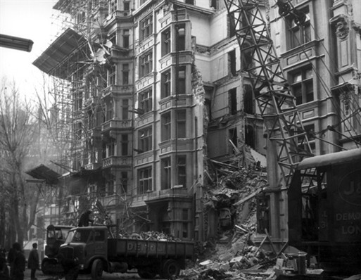 Photo:34-40 Victoria Street, demolition in progress, 1963