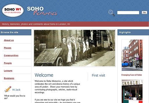 Photo: Illustrative image for the 'Soho Memories' page